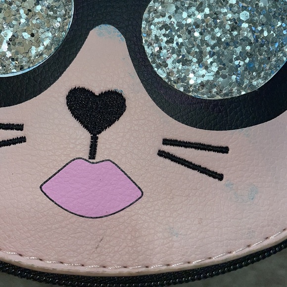 Betsy Johnson kids faux fur black/tan/pink coat/ cat purse lot - Picture 11 of 14